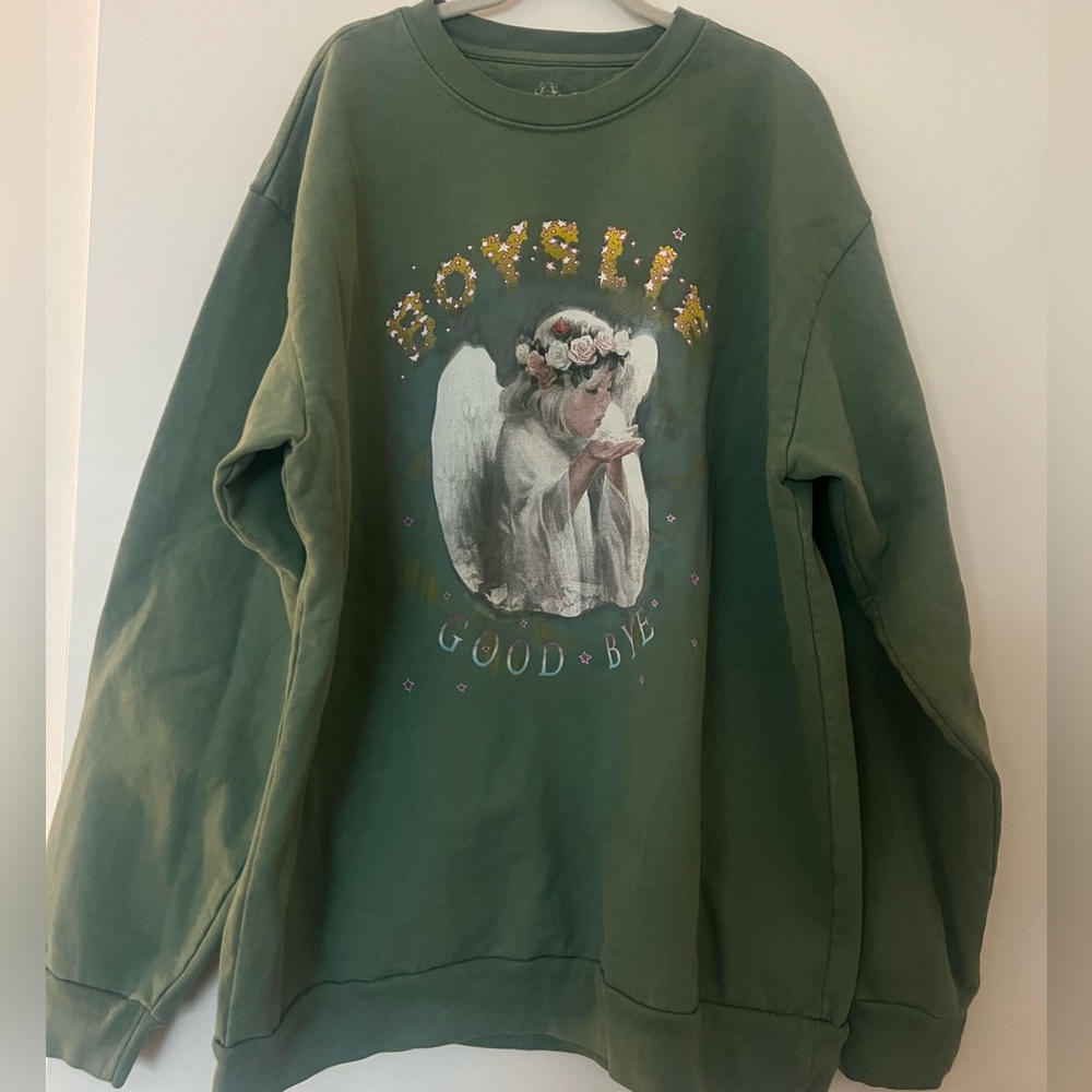 boys lie good bye crew neck sweatshirt